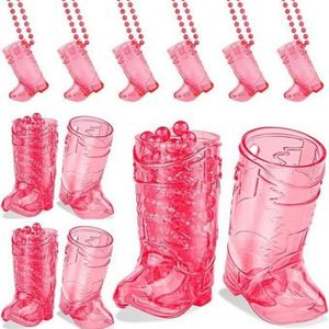 Collar de vasos de chupito de vaquera de plástico con cuentas y diseño de bota para fiestas, cumpleaños, bodas, regalos promocionales - Product Image 4