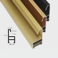 Profil Bingkai Gambar Aluminium Modern Tipis, Lis Poster Logam, Ekstrusi Pembatas Poster, Cetakan Bingkai Foto Komersial