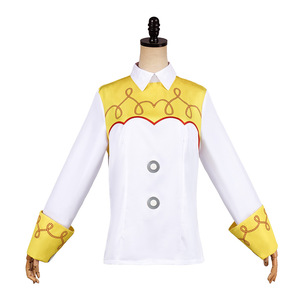 Costume de Cosplay Jessie, chemise blanche et jaune avec bordure rouge, manches longues, pour jeu de rôle d'halloween, Anime - Product Image 1
