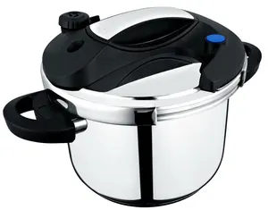 Luxury home use 100kpa stainless steel 6L compound bottom clamp lock pressure cooker made in China
