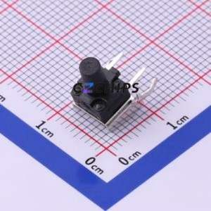 TS-1009-A12B3-D2-T2 Tactile Switch Through hole Switch Single Pole Single Throw Round Button 2.5N Right Angle Insert - Product Image 1