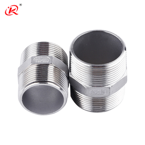 KQ thép không gỉ SS 304 316L Hex đôi nam chủ đề thủy lực kết nối <span class=keywords><strong>NPT</strong></span> bspt ống nước núm vú đánh bóng ống phụ kiện đường ống - Product Image 3