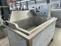 Friteuse carrée automatique avec contrôle de la température, friteuse carrée à huile et à eau pour le tofu et les produits à base de haricots