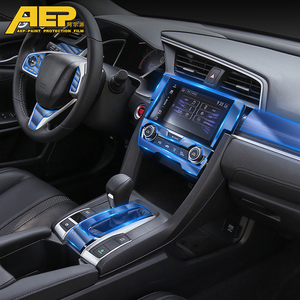 100% TPU transparente película Interior <span class=keywords><strong>de</strong></span> coche pegatina protectora para Honda Civic 10th 11th 2016-2020 2021-2023 Accesorios - Product Image 2