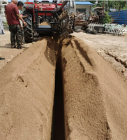 Zanjadora de Cadena Accionada por Tractor, Ancho 20/25/30cm, Profundidad 1/1.2/1.5m, 35HP 30HP, para Colocación de Tuberías y Cables, Excavación de Cimentaciones
