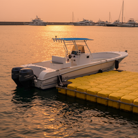 Bateau de pêche à console centrale en fibre de verre de 27 pieds avec moteur hors-bord de 85 à 115 CV à vendre
