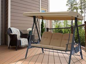 Tslin Hoge Kwaliteit Hangende Schommel Stoel Met Kussen Ijzeren Stand Tuin Patio Park Hotel Home Gebruik Buitenshuis - Product Image 2