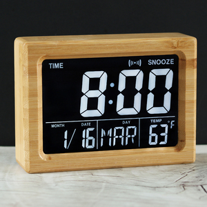 Orologio Digitale da Tavolo con Display LED, Controllo Vocale, Radio e Sveglia Wireless per Ufficio - Product Image 6