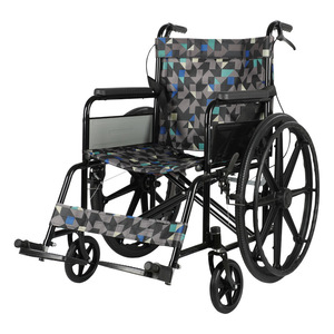 Fauteuil roulant manuel Mu Yang, cadre noir 24 pouces, pliable et portable, pour personnes âgées et handicapées, aide à la mobilité - Product Image 2