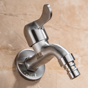 <span class=keywords><strong>Robinet</strong></span> de machine à laver moderne et simple en acier inoxydable 304 épaissi <span class=keywords><strong>pour</strong></span> salle de bain, <span class=keywords><strong>robinet</strong></span> allongé <span class=keywords><strong>pour</strong></span> évier de service en céramique - Product Image 2