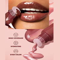 Brillant à lèvres longue durée avec effet repulpant, glaçure à lèvres non décolorante et hydratante avec paillettes pour le maquillage