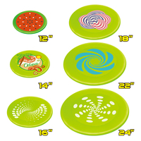 Disque volant gonflable géant en polyester personnalisé de 24, 22, 18, 16, 14, 12 pouces pour la plage, jouet sportif pour adultes
