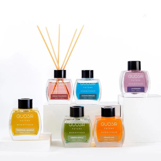 Custom Packing Glass Bottle Perfume Essential Oil Reed Aroma Reed Diffuser Sets Fragrance Scented Diffuser for Home
