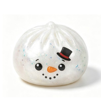 Jouet anti-stress en caoutchouc thermoplastique souple, série Emoji mignonne, à rebond rapide, en forme de boulette vapeur, cadeau transfrontalier pour Noël