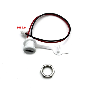 USB-C 连接器 Type-C 防水，带螺母锁定，面板安装式 TPC 防水快速充电插孔 - Product Image 1