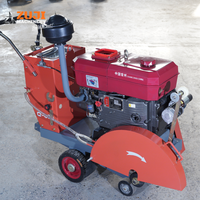 Coupe-béton diesel ZUJI Q600 25 CV à refroidissement par eau, lame diamantée, moteur facile d'entretien, profondeur de coupe 230 mm pour