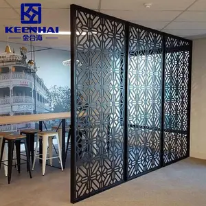 Custom Type Outdoor Fence Decoration Laser Cut Aluminum Fence With Carved Panels
