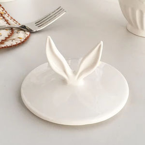 แก้วน้ำชาเซรามิคหูกระต่ายวินเทจ 350 มล. เป็นมิตรกับสิ่งแวดล้อม สำหรับใช้ในบ้าน ใส่นม กาแฟ อาหารเช้า ข้าวโอ๊ต ผลไม้ ของหวาน ตกแต่ง - Product Image 3