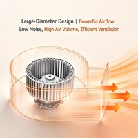 Ventilateur d'extraction axial silencieux et étanche à montage au plafond, haute puissance, avec registre de refoulement automatique pour salle de bain et cuisine
