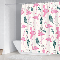 Ensemble complet de rideau de douche pratique pour salle de bain, rideau de douche imperméable, tapis de bain absorbant, couvre-siège de toilette