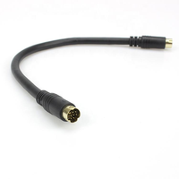 Câble audio personnalisé MINI DIN 9 broches mâle vers mâle avec gaine en PVC et blindage combiné pour lecteur DVD de cinéma maison