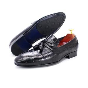 <span class=keywords><strong>Mocassin</strong></span> pour hommes, de soirée, en cuir, Grain de <span class=keywords><strong>serpent</strong></span>, chaussures de conduite faites à la main, avec pompon, - Product Image 4
