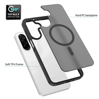 Étui A16, coque semi-transparente givrée en PC TPU, charge sans fil, étui de téléphone portable pour Samsung Galaxy A17 A16 A06 A07 A56 A57