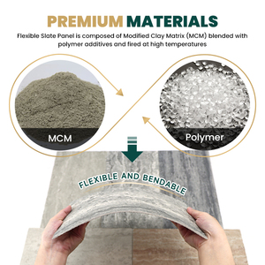 Le granit flexible pliable de MCM couvre de tuiles la tuile flexible en pierre concrète écologique de feuille - Product Image 4