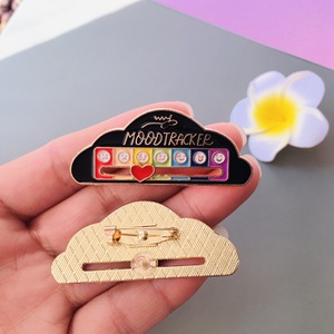 Spilla in metallo smaltato fai da te con indicatore di umore scorrevole, spilla a livello di energia, distintivo creativo con espressione variabile <span class=keywords><strong>per</strong></span> zaino e <span class=keywords><strong>giacca</strong></span> - Product Image 2
