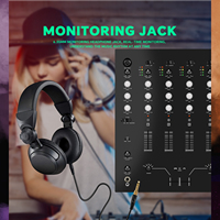GAX-DM6 usb mélangeur audio 6 canaux mélangeur BT DJ contrôleur mélangeur stéréo système de mixage Audio numérique contrôle de vitesse avec égaliseur 3 bandes