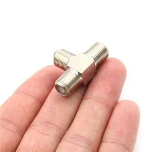 F Female до 2 F женский разъем тройной T RF адаптер Коннектор 3-х полосная сплиттер - Product Image 1