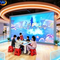 Mesa de Dibujo con Proyección Personalizable para Niños, Juego de Pintura Interactivo Inteligente con Proyección, Sistema de Creación de Arte Digital para Niños