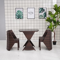 Meilleur balcon extérieur loisirs créatifs petit rotin en osier table basse chaise ensemble de salle à manger à vendre
