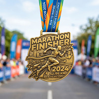 Médaille de Marathon et de Trail Personnalisée en Métal Émaillé, Vierge, pour Fabricant Grossiste – Idéale pour les Épreuves Virtuelles et de Demi-Marathon