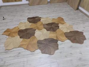 Pavimento in Legno Ingegnerizzato Spazzolato Moderno Lotus per Soggiorno e Bagno, con Impiallacciatura in Rovere e Noce, Design Parquet - Product Image 3