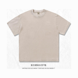 Camiseta de Algodón Personalizada, Cuello Redondo, Manga Corta, Color Sólido Gris Hierro, Ropa Informal - Product Image 3