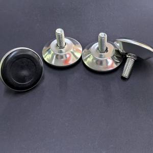 ล้อเฟอร์นิเจอร์สแตนเลสแบบปรับได้ 6x15x30 มม. พร้อมแผ่นยางสำหรับโต๊ะ เก้าอี้ ตู้ ดีไซน์เรียบง่าย - Product Image 1