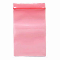 Sac plat antistatique ESD en PE transparent rose de l'usine HAOUGER pour composants électroniques