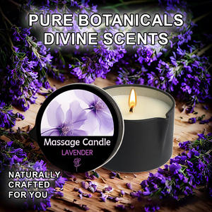 Hochzeits bevorzugungen Umwelt freundlich Kaufen Sie eine Get One 2oz * 2 Lavendel Aroma therapie Massage ätherische Öl Kerze mit Deckel - Product Image 3