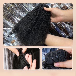 Pacchetti di Lusso di <span class=keywords><strong>Capelli</strong></span> <span class=keywords><strong>Veri</strong></span> 4C, Parrucca di <span class=keywords><strong>Capelli</strong></span> Umani Ricci Crespi, Ciocche di <span class=keywords><strong>Capelli</strong></span> Umani - Product Image 5