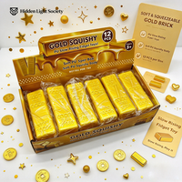 Offre Spéciale : Jouet Squishy en PU imitation brique d'or, à rebond lent, doux à presser, jouets anti-stress, jouets Squishy mignons en forme de beurre