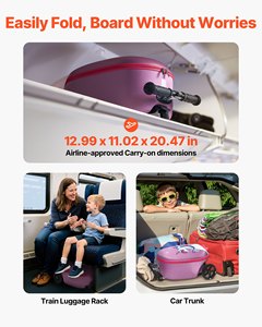 [<span class=keywords><strong>Prix</strong></span> promotionnel] Trottinette pliable pour enfants de 19 pouces, valise trottinette 2-en-1 personnalisable, <span class=keywords><strong>sac</strong></span> de voyage durable en EVA - Product Image 4