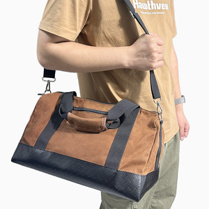 Dual tone vải lưu trữ Duffel <span class=keywords><strong>Bag</strong></span> cầm tay vải PVC cà phê màu lưu trữ túi - Product Image 6