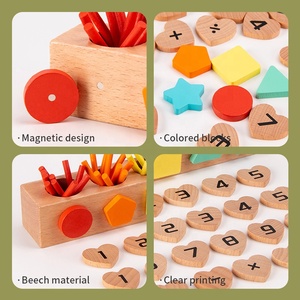 StarQmi Montessori Caja de Hilos de Madera, Juguete <span class=keywords><strong>Educativo</strong></span> STEM para Contar Números y Clasificar, <span class=keywords><strong>Material</strong></span> Ecológico, Preescolar, Educación Temprana - Product Image 5