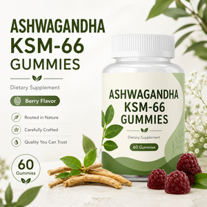 Gummies Antioxydants Naturels Biologiques Végétaliens à base d'Ashwagandha, L-Théanine, Rhodiola Rosea, Glycinate de Magnésium, Curcuma, Safran et KSM-66 - Product Image 5