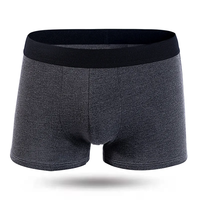 Boxers mi-hauts en spandex pour hommes, couleur unie, confortables