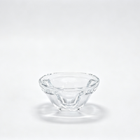 Bol de service en verre sculpté transparent multi-usages pour desserts et fruits, idéal pour les hôtels et la maison