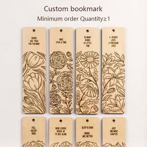 Wholesale Custom <b>Bookmark</b> Laser Engraving Wooden <b>Bookmarks</b> DIY Wood Crafts - Product Image 4