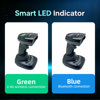 Escáner de Código QR Inalámbrico LONVILL Multimodo con Detección Manual y Automática, Escaneo Continuo y Base Inalámbrica