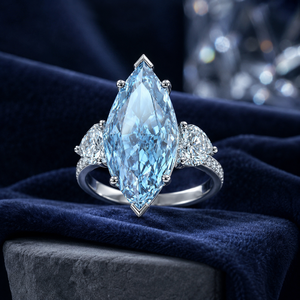 Anello a Forma di Cuore Marquise Stile Matrimoniale per Donne - Product Image 4
